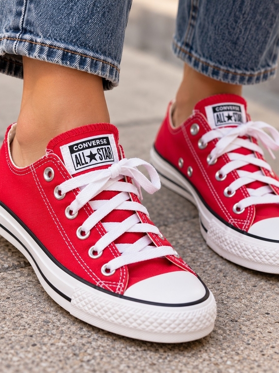 Converse Shoes - Converse Chuck Taylor All Star Red Low Top Sneakers Women’s 9 EU 40